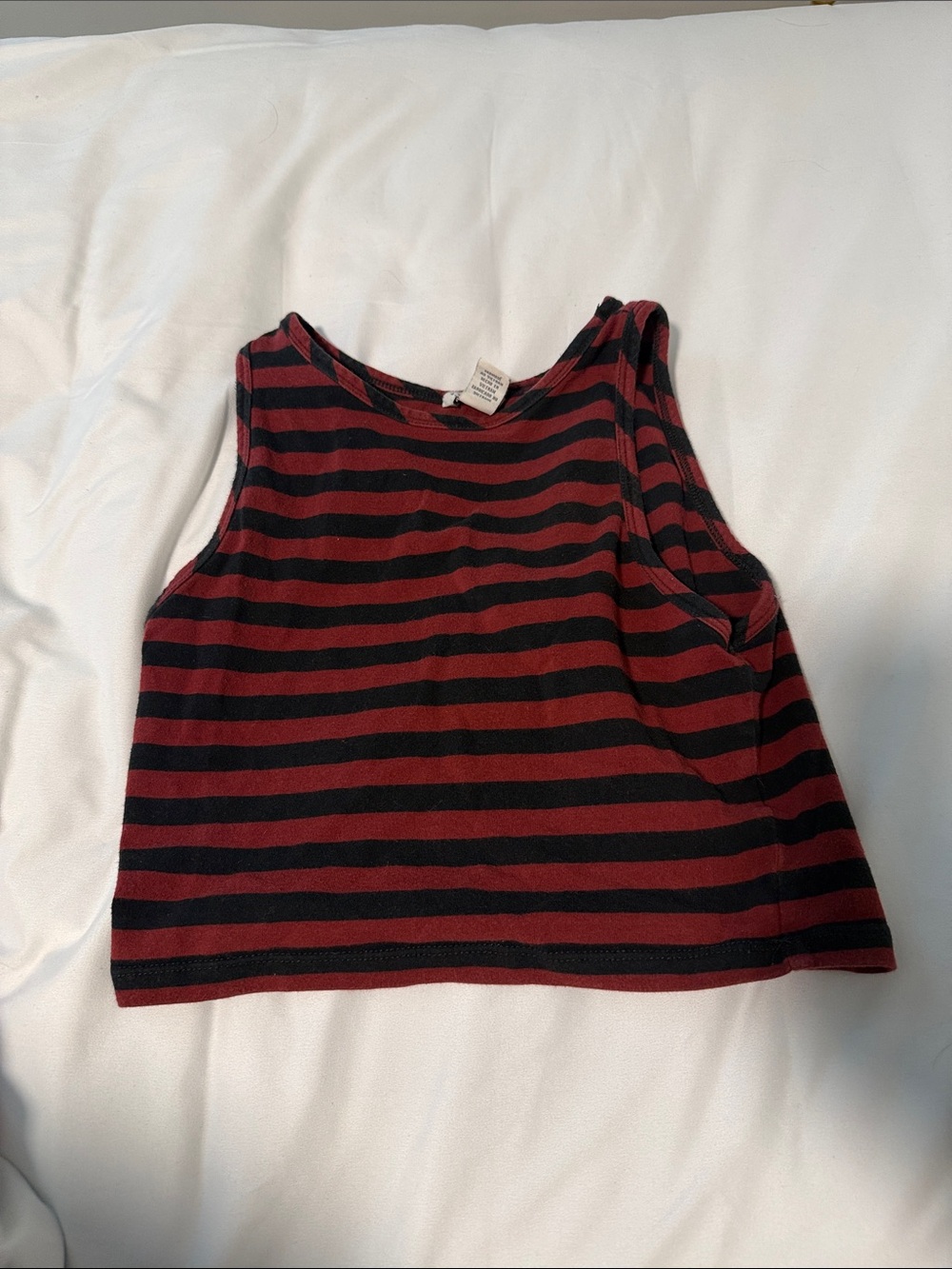🥳 5 for $25 BUNDLE Forever 21 Red & Black Striped Crop Tank